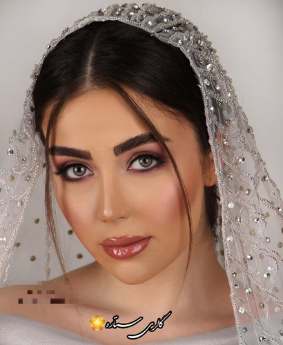 تورعروس جواهردوزی سبک عربی خطی بدون تل