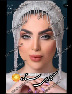 توربان مجلسی جواهردوزی مدل ریزشی پرکار