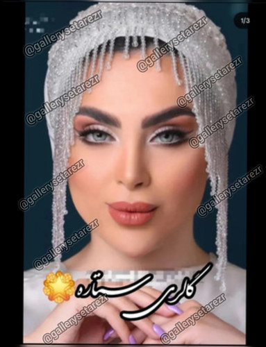 توربان مجلسی جواهردوزی مدل ریزشی پرکار