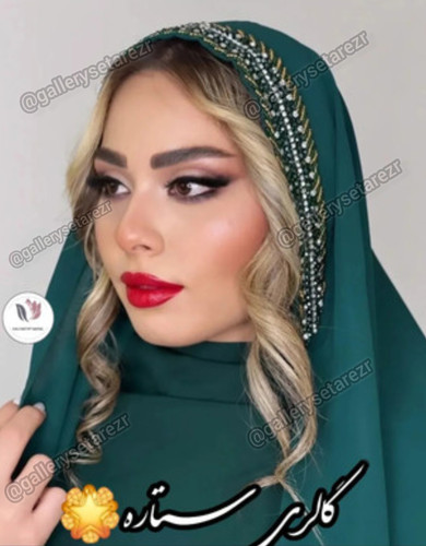 هدشال مجلسی جواهردوزی مدل طاووس