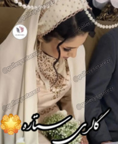 هدشال جواهردوزی مجلسی با دیزاین دنباله جواهردوزی مدل لاله اسکندری