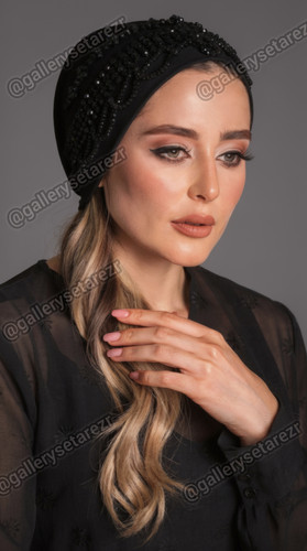 توربان مجلسی جواهردوزی دوزی مدل ادرینا از برندگالری ستاره
